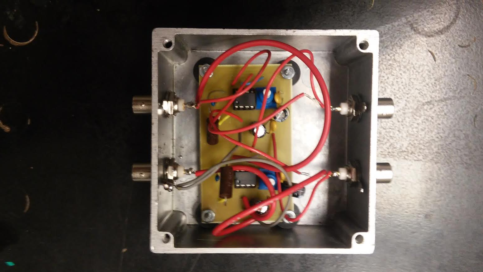 Electrometer assembled and put into the box. Ready to test it!